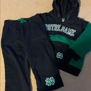 Notre Dame outfit size 4t